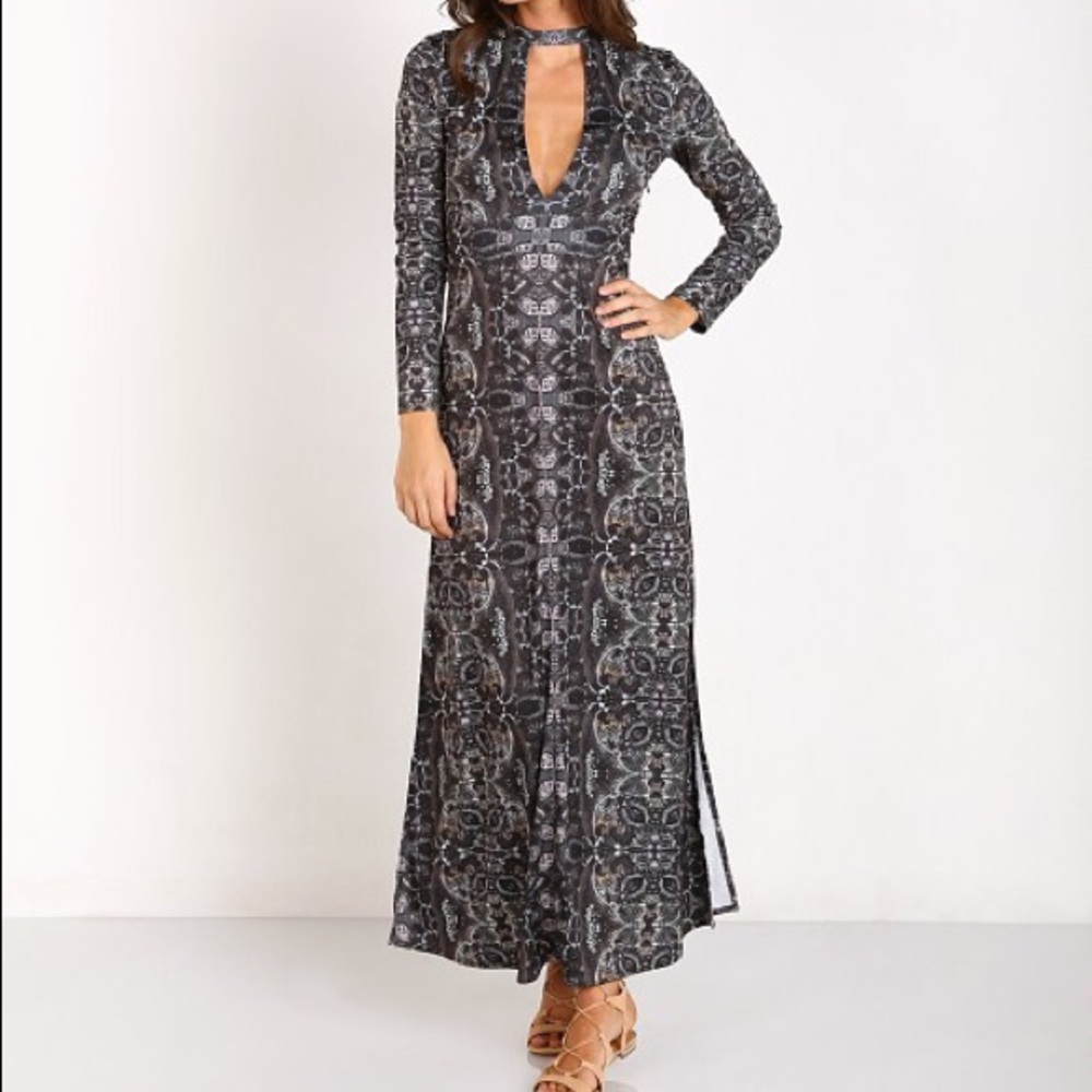 Free People “Dark Combo” Maxi Dress NWT